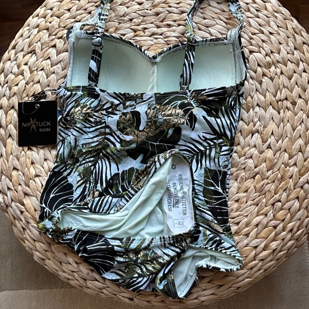 NipTuck Swim Olive & Black Tropical One-Piece Swimsuit - Picture 6 of 6